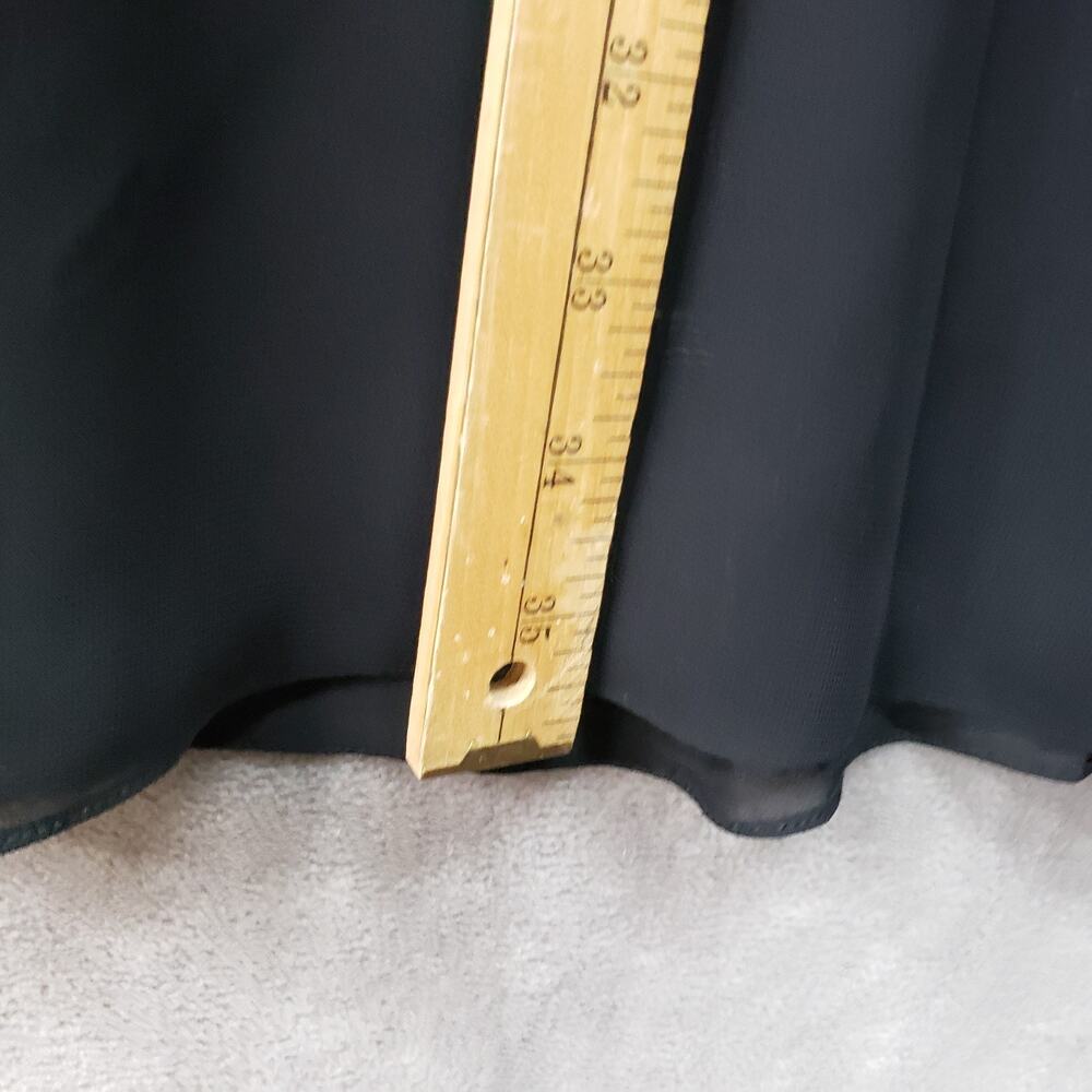 Liz Claiborne Night 14P Petite Black Evening Dress Sequin Bodice Lined Chiffon - Picture 16 of 16